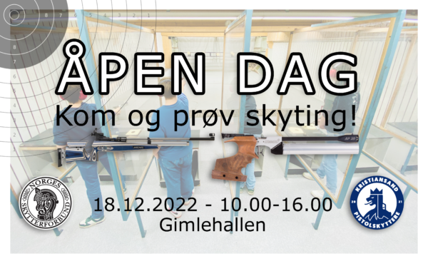 Åpen Dag Kom og prøv skyting! 18.12.2022 - 10.00 - 16.00